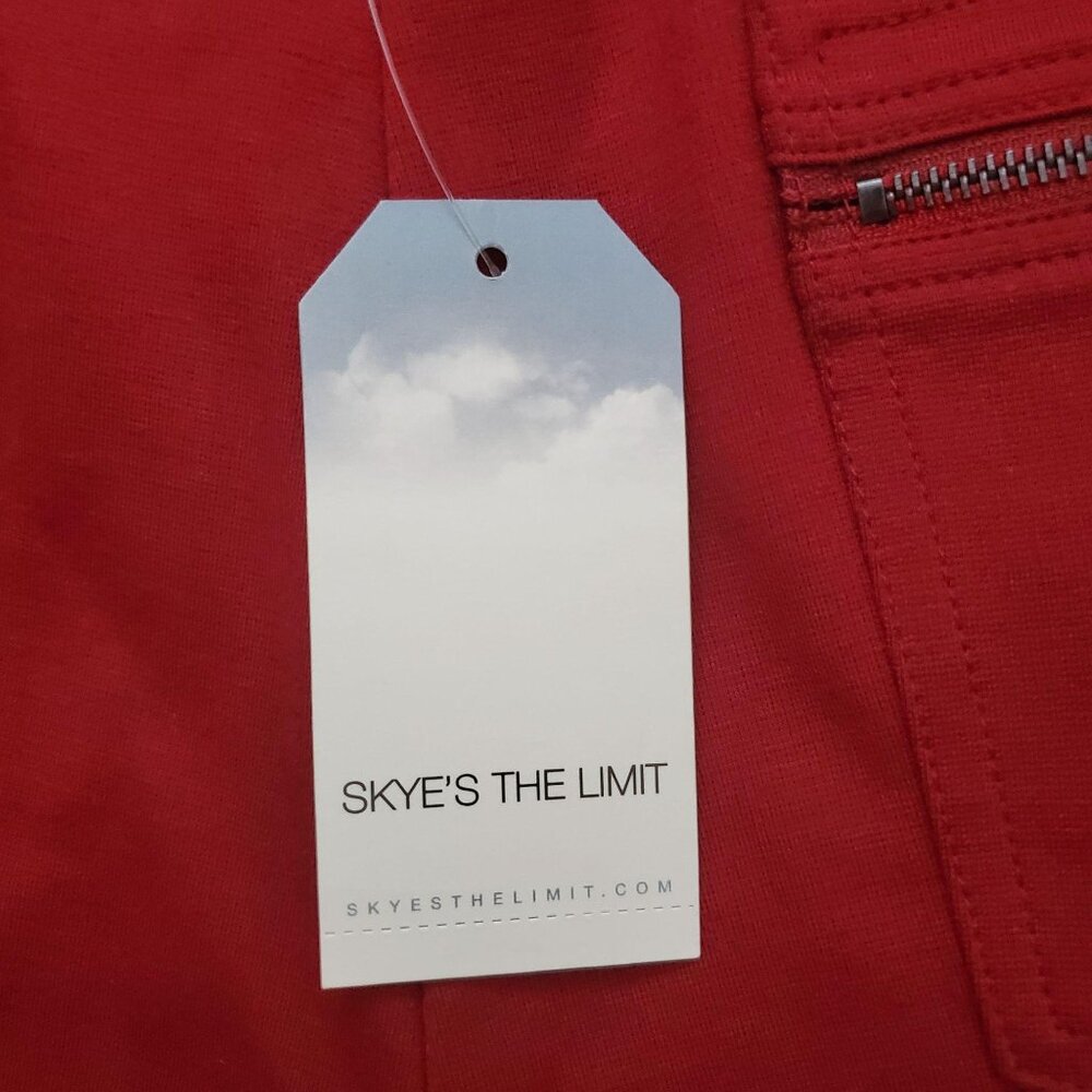 Skye's The Limit Red Back Zip Pockets Pull-On Ponte Pants Women's Size 12 NWT - Picture 9 of 15